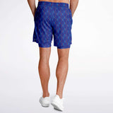 CHECKMATE 47PRINT 2-IN-1 SHORTS - BLUE
