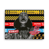 W!Xsclusive **City on Fire Save our Kids** Statement Canvas - W.O.R.S.T!Kind Global