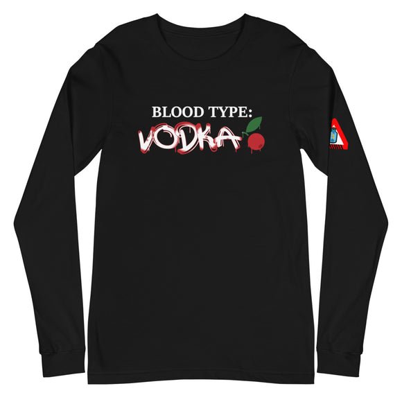 **Blood Type VODKA CRNBRY** Statement Tee (Long) - W.O.R.S.T!Kind Global
